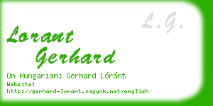 lorant gerhard business card