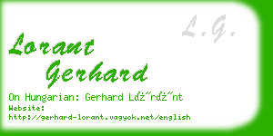 lorant gerhard business card